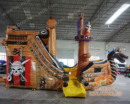  Pirate ship inflatable slide
