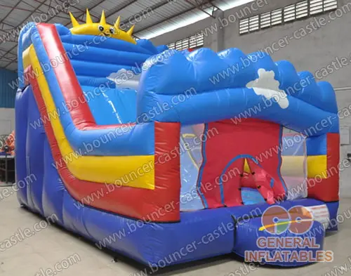  Inflatable slide with bounce