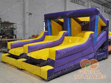 Water slide with sealed pool