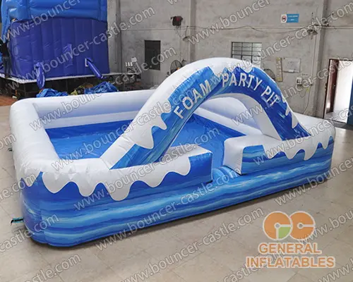 Water slide with sealed pool