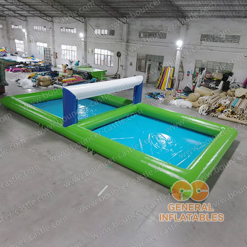 Water slide with sealed pool