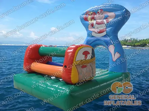 Water slide with sealed pool