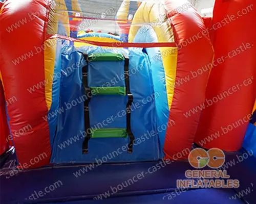 Inflatable castle combo with slide wet/dry