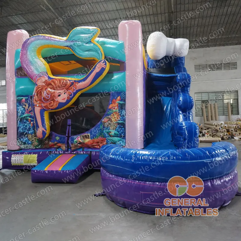 Water slide with sealed pool