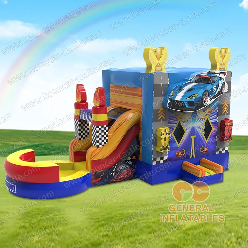 Water slide with sealed pool