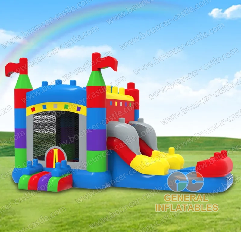Water slide with sealed pool