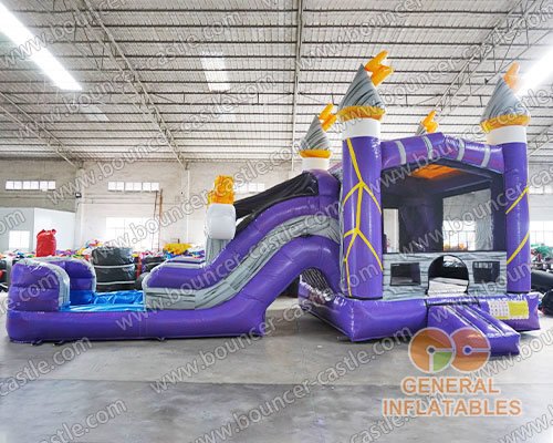 Water slide with sealed pool