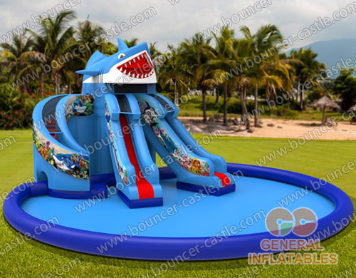 GWS-133 Sea Water slide with giant pool