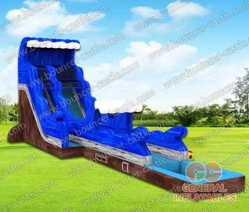 Water slide with sealed pool