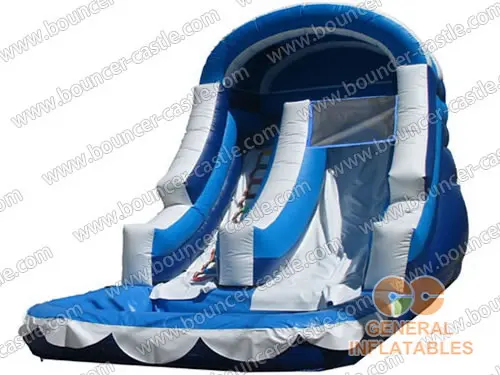 Water slide with sealed pool