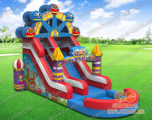 Water slide with sealed pool