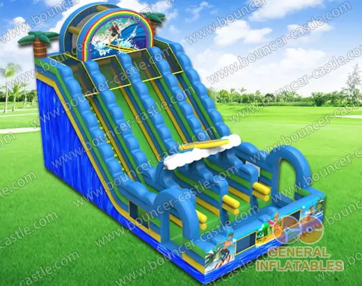  Surf 3 lanes water slide with pool