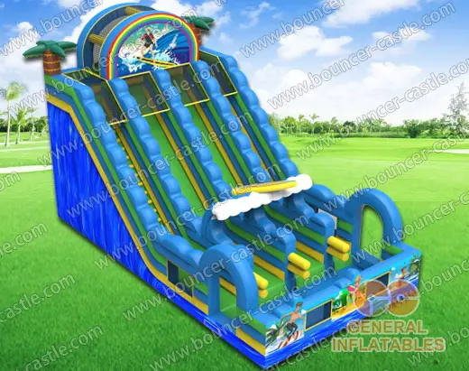 Water slide with sealed pool