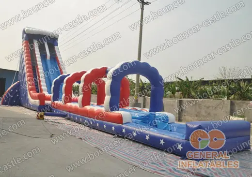 Water slide with sealed pool