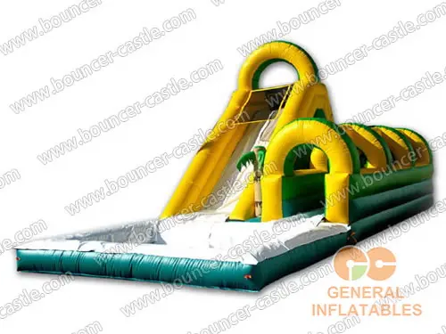 Water slide with sealed pool