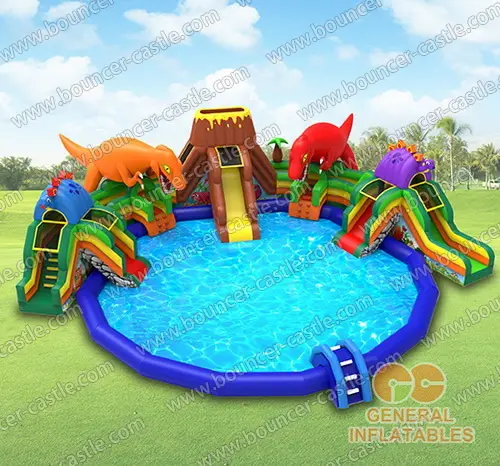 Water slide with sealed pool