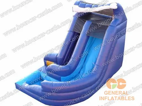 Water slide with sealed pool