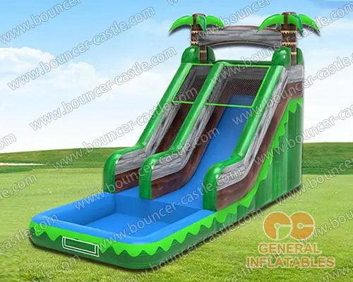  Green water slide