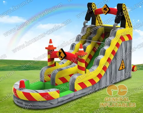  Construction site water slide