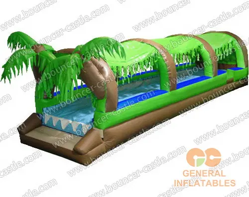 Water slide with sealed pool