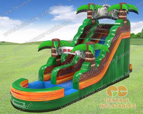 GWS-300  Inflatable tiki island water slide