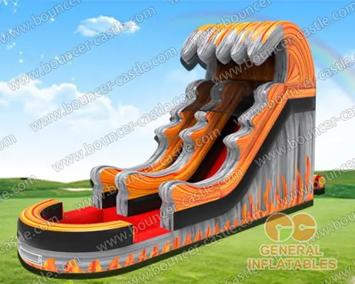  Inflatable fire water slide