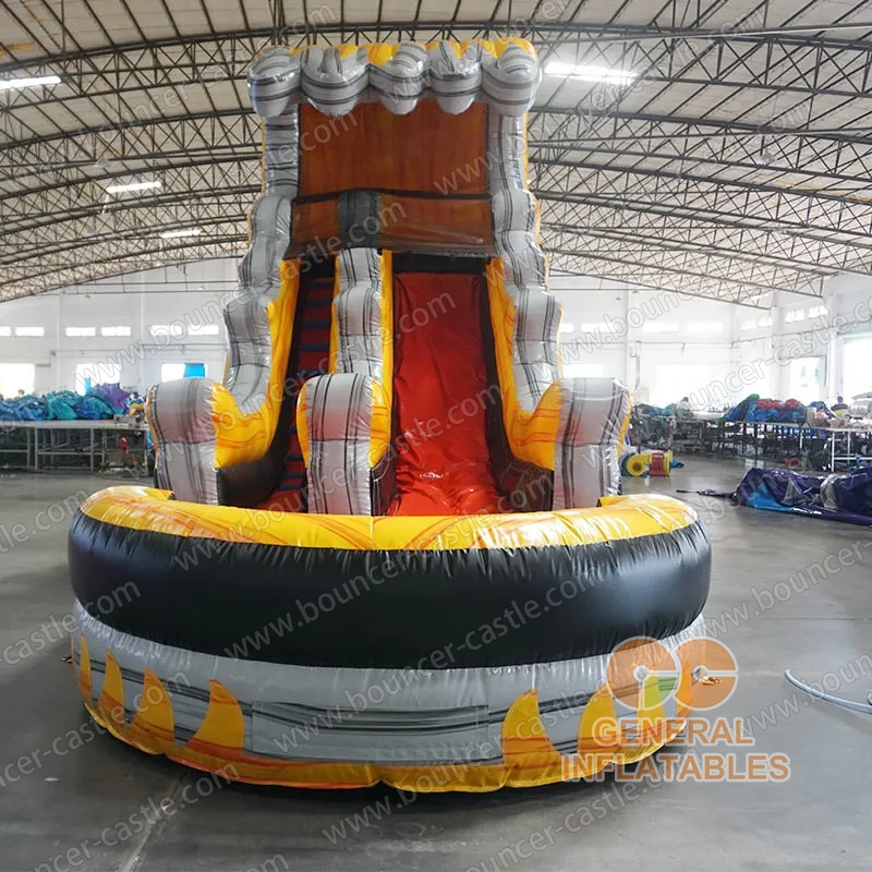  Inflatable fire water slide