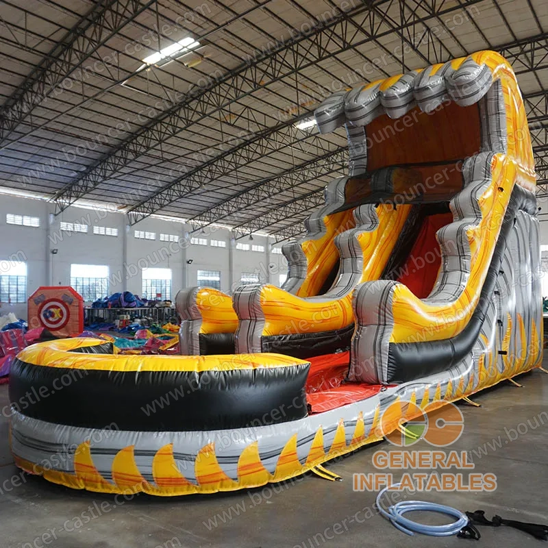  Inflatable fire water slide