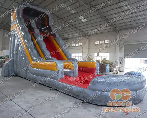 Water slide with sealed pool