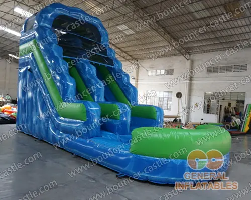 Water slide with sealed pool