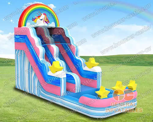 Water slide with sealed pool