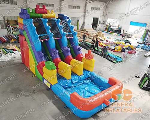  Building blocks water slide dual lane