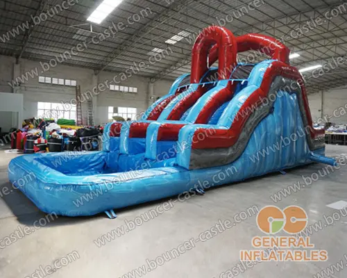  3 lanes water slide