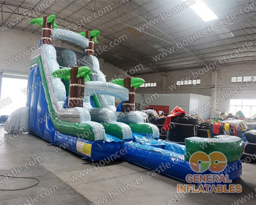 GWS-389 Jungle trees water slide with pool