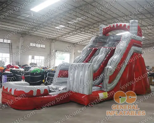  Red marble water slide