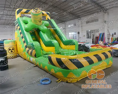 Water slide with sealed pool