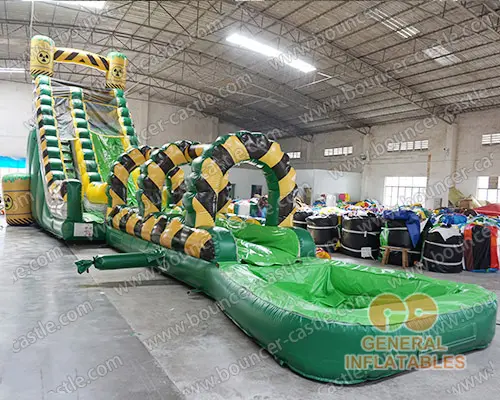 Toxic water slide n slip with pool