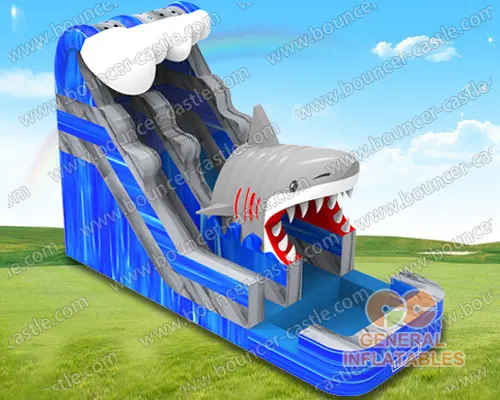 Water slide with sealed pool