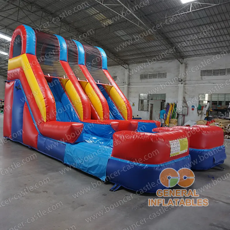 Primary color Dual lane water slide