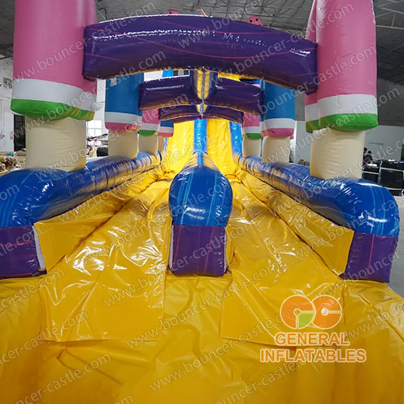 Ice cream water slide n slip dual lane