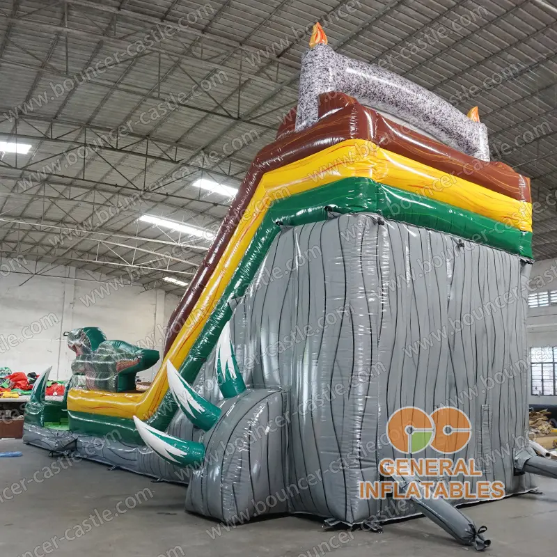 Dinosaur water slide dual lane