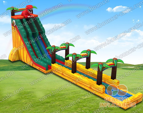 Water slide with sealed pool