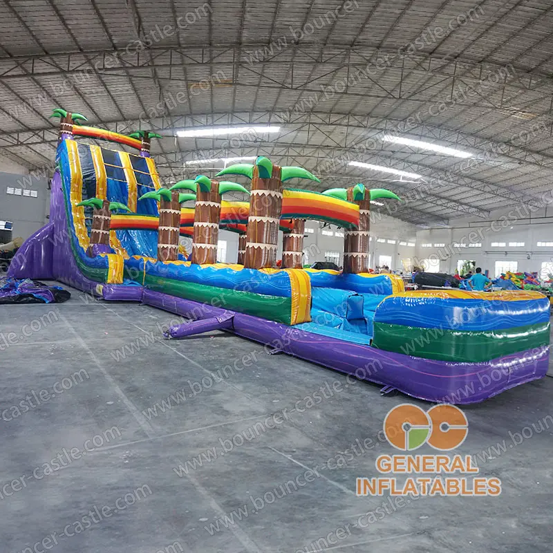 28ft jungle trees water slide n slip