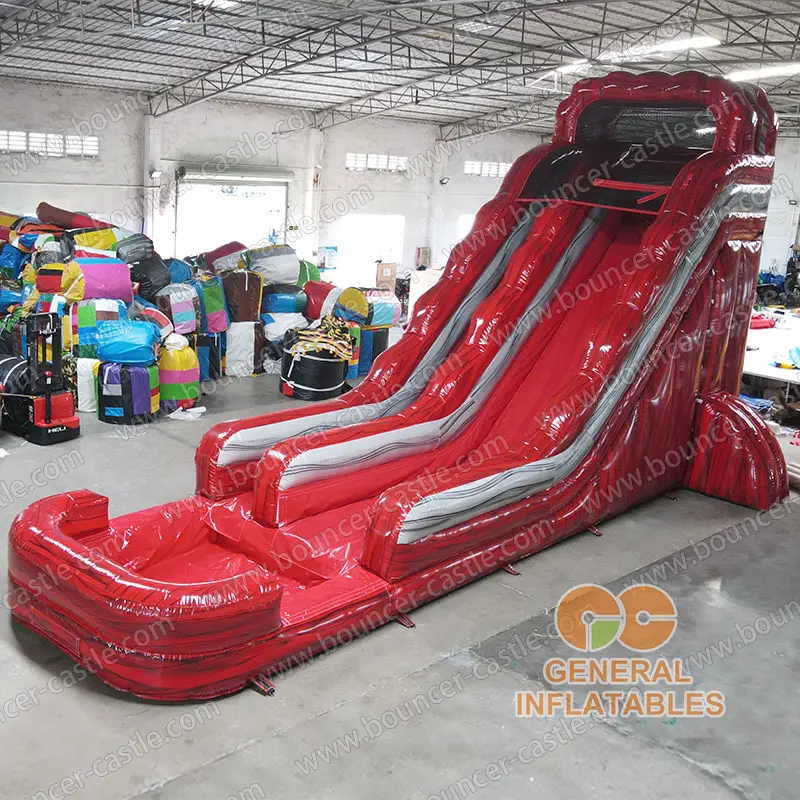 22ft red marble water slide