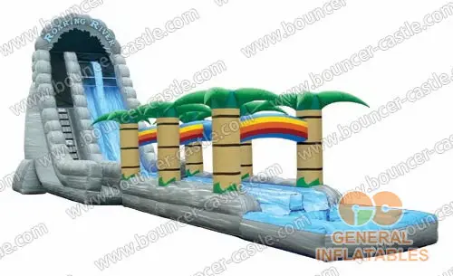 Water slide with sealed pool