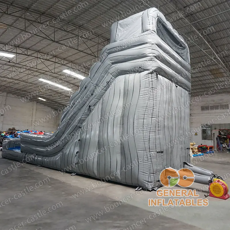 Grey marble dual lane water slides