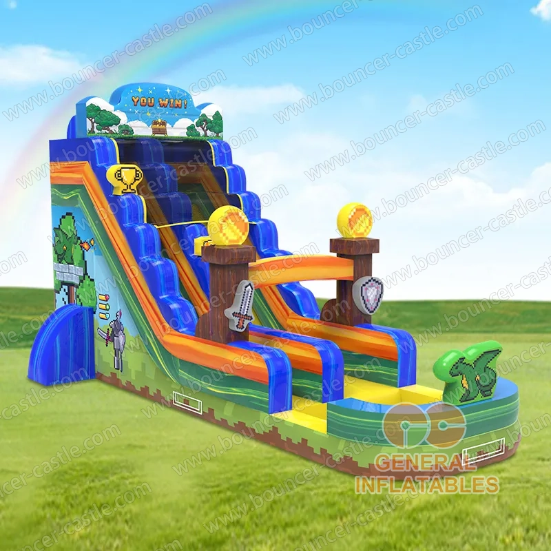 Water slide with sealed pool