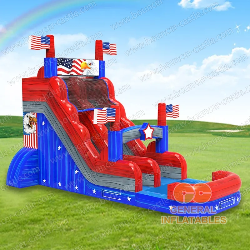 Water slide with sealed pool