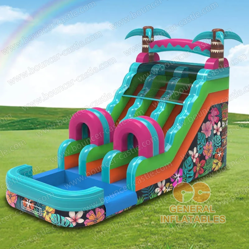 Aloha Tropical  dual Lane Water Slide