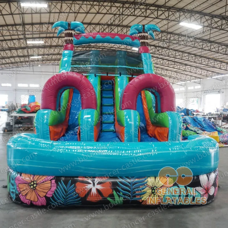 Aloha Tropical  dual Lane Water Slide